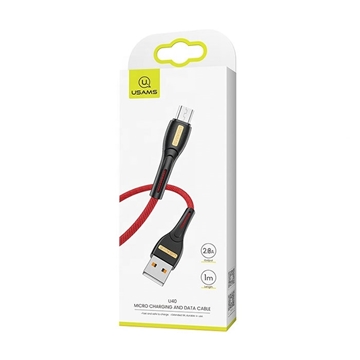 Picture of USAMS US-SJ389 U40 Micro-USB Charging and Data Cable 1m  - Color: Red