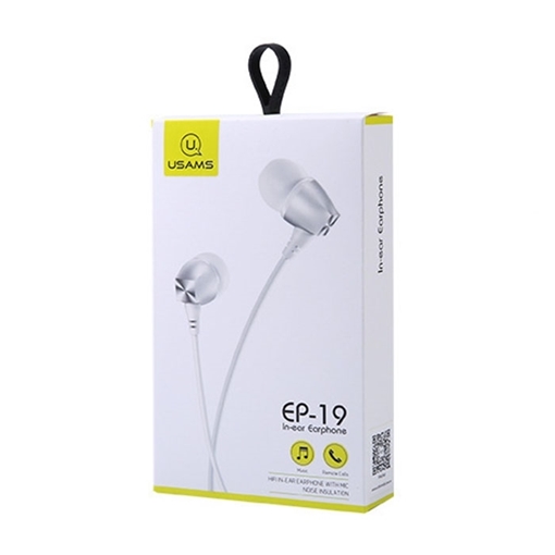 Picture of USAMS EP-19 Earphone with Microphone 1.2m -Color: White