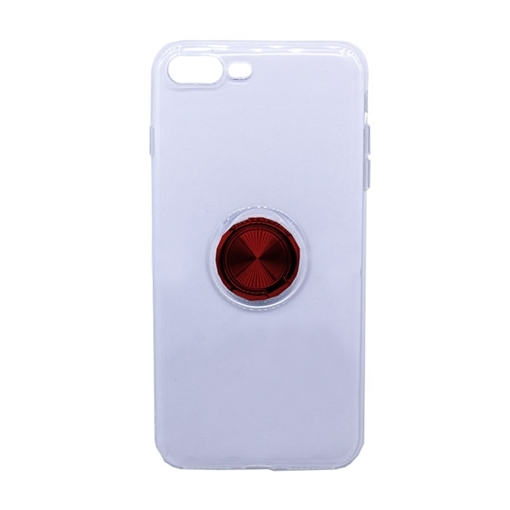 Θήκη Πλάτης Σιλικόνης με Finger Ring  για iPhone 7 Plus / 8 Plus- Χρώμα: Κόκκινο