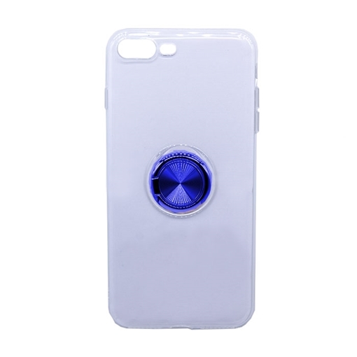Θήκη Πλάτης Σιλικόνης με Finger Ring  για iPhone 7 Plus / 8 Plus- Χρώμα: Μπλε