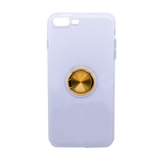 Θήκη Πλάτης Σιλικόνης με Finger Ring  για iPhone 7 Plus / 8 Plus- Χρώμα: Χρυσό