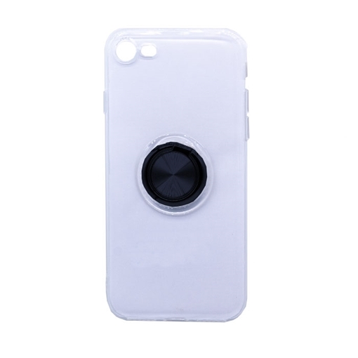 Θήκη Πλάτης Σιλικόνης με Finger Ring  για iPhone 7 / 8 - Χρώμα: Μαύρο