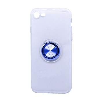 Picture of Silicone Case with Finger Ring for iPhone 7 / 8 - Color: Blue