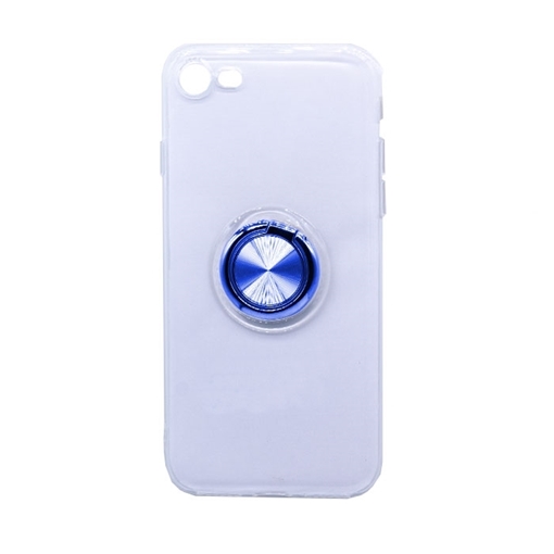 Θήκη Πλάτης Σιλικόνης με Finger Ring  για iPhone 7 / 8 - Χρώμα: Μπλε