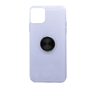 Picture of Silicone Case with Finger Ring for iPhone 11 Pro Max 6.5 - Color: Black