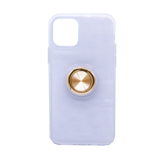 Θήκη Πλάτης Σιλικόνης με Finger Ring  για Xiaomi Mi Note 10 - Χρώμα: Χρυσό