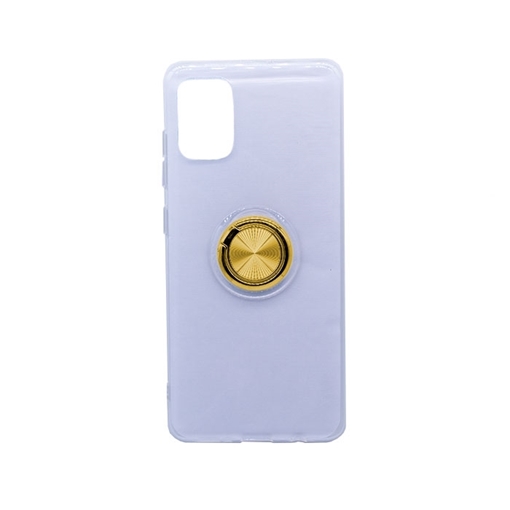 Picture of Silicone Case with Finger Ring for Samsung A515 Galaxy A51 - Color: Gold