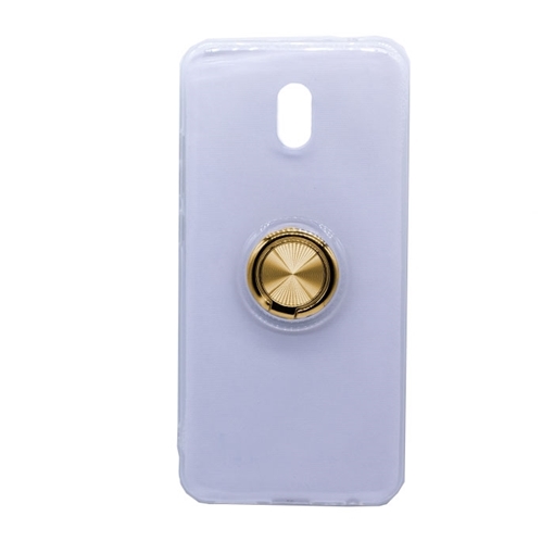 Θήκη Πλάτης Σιλικόνης με Finger Ring  για Xiaomi Redmi Note 8 - Χρώμα: Χρυσό