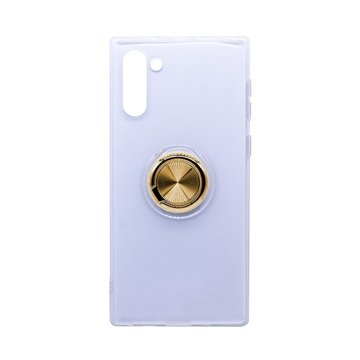 Picture of Silicone Case with Finger Ring for Samsung N970 Galaxy Note 10 - Color: Gold