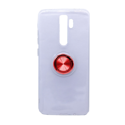 Θήκη Πλάτης Σιλικόνης με Finger Ring  για Xiaomi Redmi 8 / 8A - Χρώμα: Κόκκινο