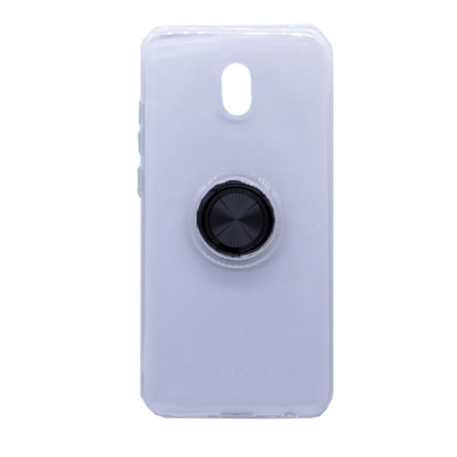 Θήκη Πλάτης Σιλικόνης με Finger Ring  για Xiaomi Redmi 8 / 8A - Χρώμα: Μαύρο