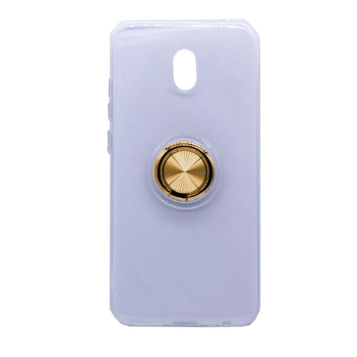 Θήκη Πλάτης Σιλικόνης με Finger Ring  για Xiaomi Redmi 8 / 8A - Χρώμα: Χρυσό