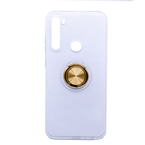 Θήκη Πλάτης Σιλικόνης με Finger Ring  για Xiaomi Redmi Note 8 / 8T - Χρώμα: Χρυσό