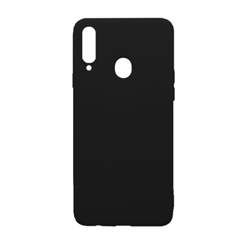 Picture of Back Cover Silicone Matte Case for Samsung A207 Galaxy A20s - Color: Black