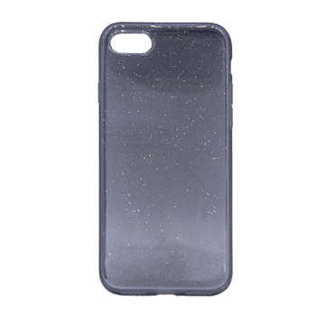 Εικόνα της Αστραφτερή Θήκη Πλάτης Σιλικόνης για Apple iPhone 7 / 8 - Χρώμα: Μαύρο
