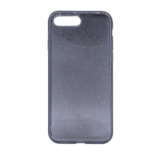 Αστραφτερή Θήκη Πλάτης Σιλικόνης για Apple iPhone 7 Plus / 8 Plus - Χρώμα: Μαύρο