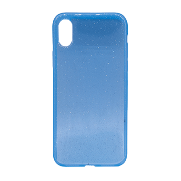 Εικόνα της Αστραφτερή Θήκη Πλάτης Σιλικόνης για Apple iPhone X / XS - Χρώμα: Μπλε