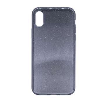 Εικόνα της Αστραφτερή Θήκη Πλάτης Σιλικόνης για Apple iPhone X / XS - Χρώμα: Μαύρο