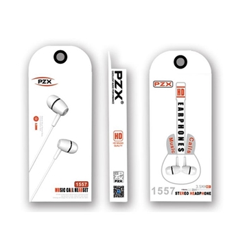 Εικόνα της Wired Earphones PZX 1557 Headset Ενσύρματα Ακουστικά - Χρώμα: Λευκό
