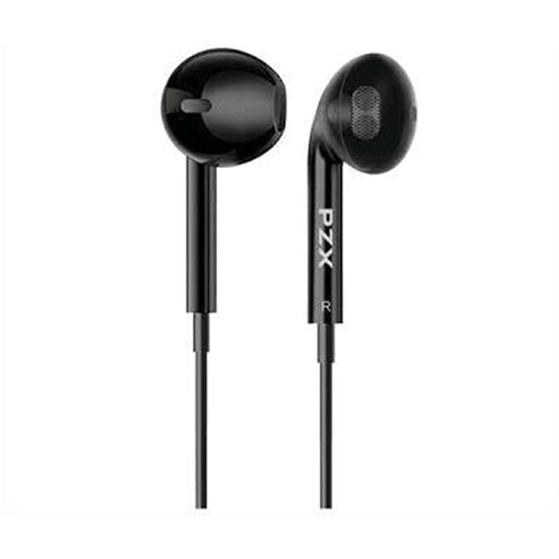 Wired Earphones PZX H02 Headset Ενσύρματα Ακουστικά - Χρώμα: Μαύρο