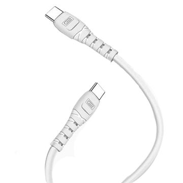 Picture of Earldom EC-070C Fast Charging and Data Cable Type-C to Type-C - Color: White