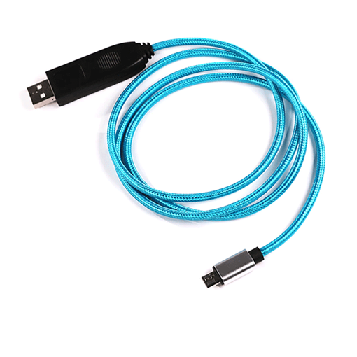 Καλώδιo Φόρτισης και Μεταφοράς Δεδομένων (Micro USB) 1μ  - Χρώμα: Μπλέ