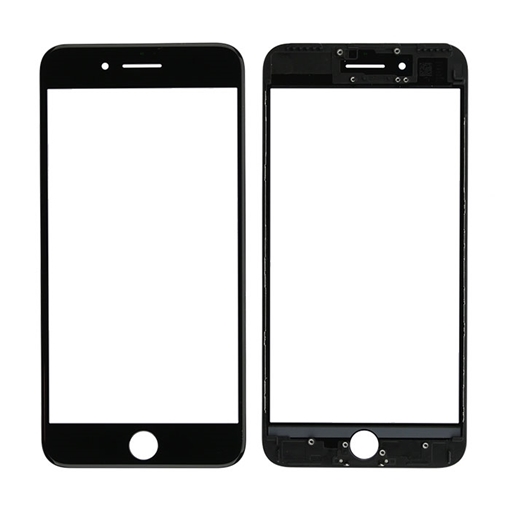 Τζαμάκι οθόνης Lens με OCA και Πλαίσιο για iPhone 7 Plus - Χρώμα: Μαύρο