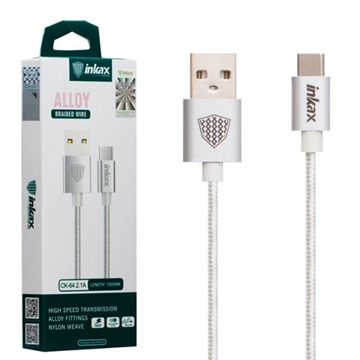 Picture of inkax- CK-64  Type-C USB 2.1Α Charging Cable 1m - Color: Silver