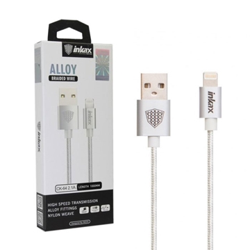 Picture of inkax- CK-64  Lightning USB 2.1Α Charging Cable 1m - Color: Silver