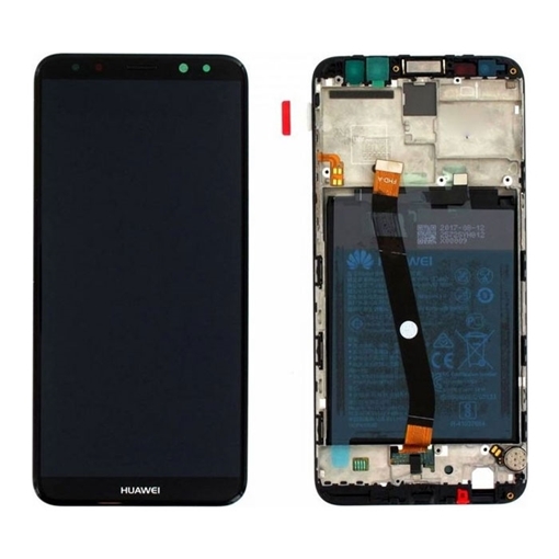 Γνήσια Οθόνη LCD με Μηχανισμό Αφής και Πλαίσιο και Μπαταρία  για Huawei Nova Smart (Service Pack) 02351BKC - Χρώμα: Μαύρο
