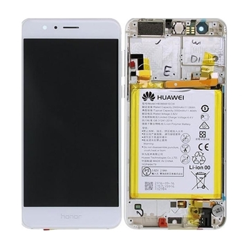 Εικόνα της Γνήσια Οθόνη LCD με Μηχανισμό Αφής και Πλαίσιο και Μπαταρία  για Huawei Honor 8 (Service Pack) 02350USJ - Χρώμα: Λευκό