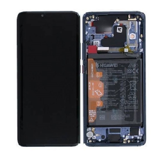 Γνήσια Οθόνη LCD με Μηχανισμό Αφής και Πλαίσιο και Μπαταρία  για Huawei Mate 20 Pro (Service Pack)  02352GFX - Χρώμα: Μπλε
