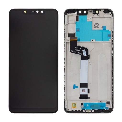 Picture of Display Unit with Frame for Xiaomi Redmi Note 6 Pro (Service Pack) - Color: Black