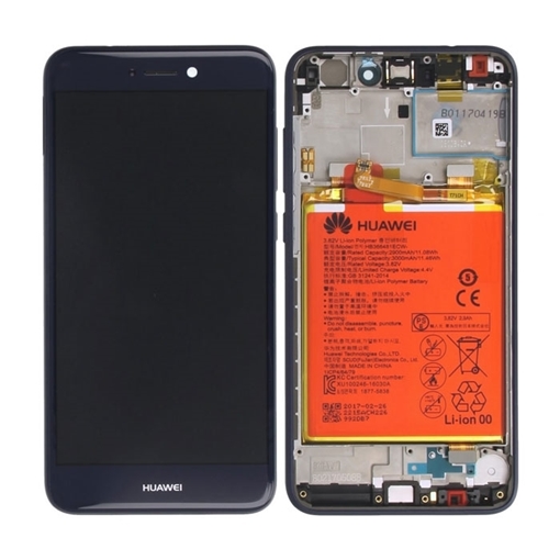 Picture of Original LCD Complete with Frame and Battery for Huawei P8 Lite 2017 (Service Pack) 02351EUV - Color: Blue