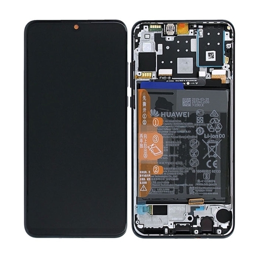 Picture of Original LCD Complete With Frame and Battery for Huawei P30 Lite 2019 (Service Pack) 02352RPW - Color: Black