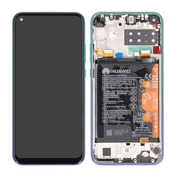 Εικόνα της Γνήσια Οθόνη LCD με Μηχανισμό Αφής και Πλαίσιο με Μπαταρία για Huawei P40 Lite E (Service Pack) 02353FMX - Χρώμα: Aurora Blue