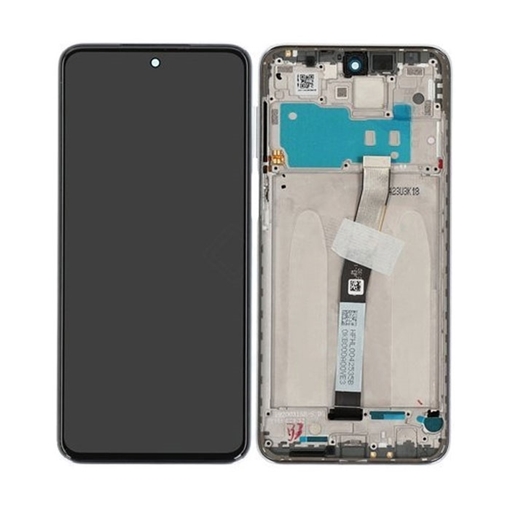 Γνήσια Οθόνη LCD με Μηχανισμό Αφής και Πλαίσιο για Xiaomi Redmi Note 9 Pro  560002J6B200 (Service Pack) - Χρώμα: Λευκό