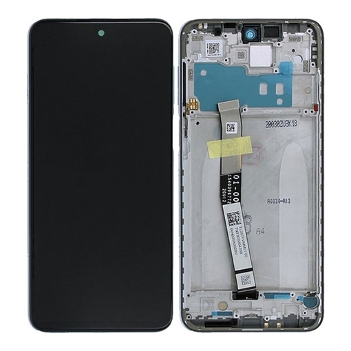 Γνήσια Οθόνη LCD με Μηχανισμό Αφής και Πλαίσιο για Xiaomi Redmi Note 9S  560002J6A100 (Service Pack) - Χρώμα: Glasier White