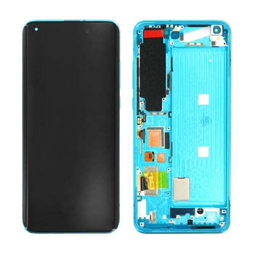 Picture of Display Unit with Frame for Xiaomi Redmi Mi 10 (Service Pack) 56000600J200 - Color: Green