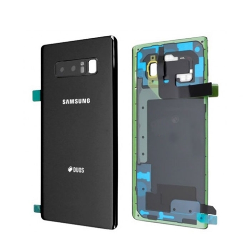 Γνήσιο Πίσω Καπάκι με Τζαμάκι Κάμερας για Samsung Galaxy Note 8 N950F Duos (Service Pack) GH82-14985A - Χρώμα: Μαύρο