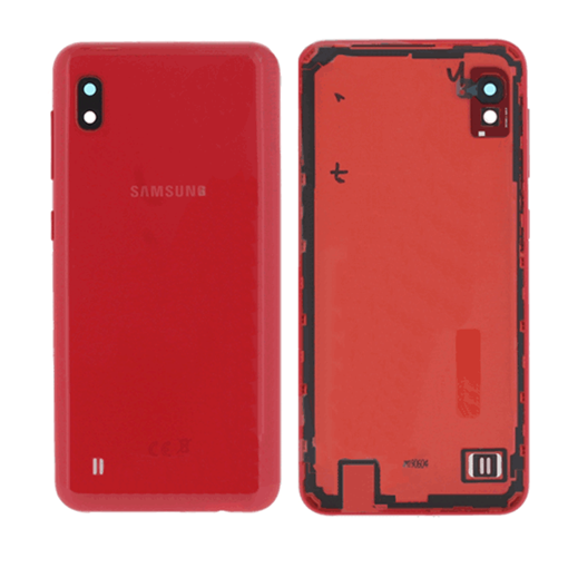 Γνήσιο Πίσω Καπάκι με Τζαμάκι Κάμερας για Samsung Galaxy A10 A105F GH82-20232D - Χρώμα: Κόκκινο
