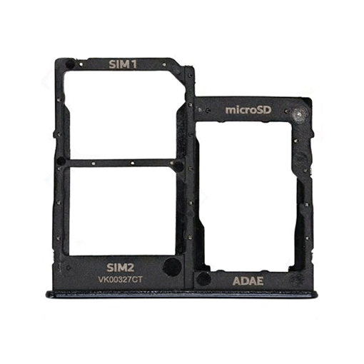 Γνήσια Υποδοχή Κάρτας Dual SIM και SD (SIM Tray Card Holder) για Samsung Galaxy A41 A415F GH98-45275A - Χρώμα: Μαύρο