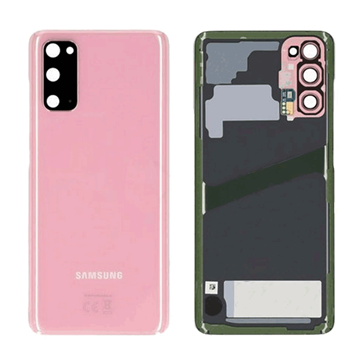 Εικόνα της Γνήσιο Πίσω Καπάκι με Τζαμάκι Κάμερας για Samsung Galaxy S20 G980F GH82-22068C - Χρώμα: Ροζ