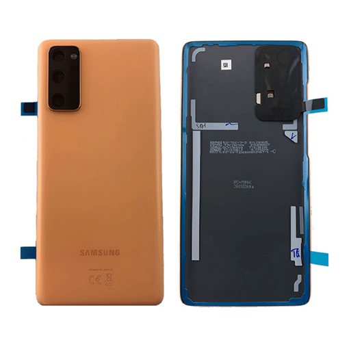Γνήσιο Πίσω Καπάκι με Τζαμάκι Κάμερας για Samsung Galaxy S20 FE 4G G780/S20 FE 5G G781 GH82-24223F/GH82-24263F  - Χρώμα: Cloud Orange