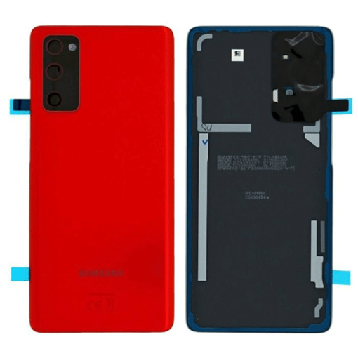 Γνήσιο Πίσω Καπάκι με Τζαμάκι Κάμερας για Samsung Galaxy S20 FE 4G G780/S20 FE 5G G781 GH82-24223E/GH82-24263E  - Χρώμα: Cloud Red