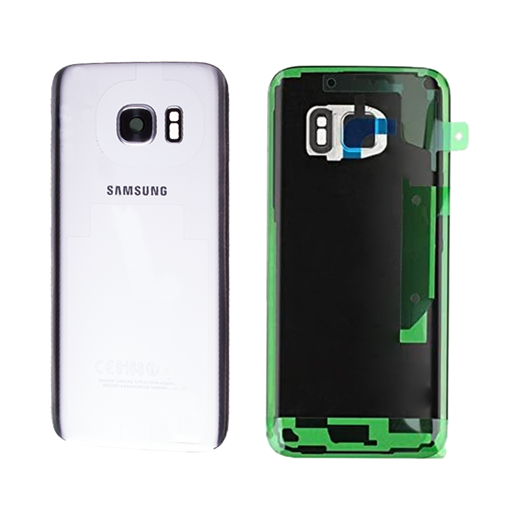 Γνήσιο Πίσω Καπάκι με Τζαμάκι Κάμερας για Samsung Galaxy S7 G930F GH82-11384B - Χρώμα: Ασημί