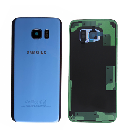 Γνήσιο Πίσω Καπάκι με Τζαμάκι Κάμερας για Samsung Galaxy S7 Edge G935F GH82-11346F - Χρώμα: Μπλε
