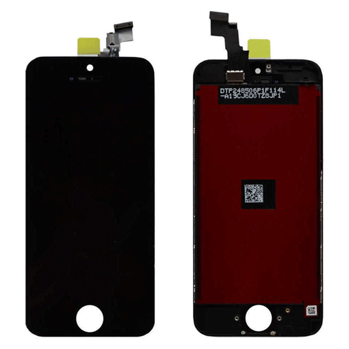 Picture of TIANMA LCD Complete with ear mesh, sensor and camera ring for Apple iPhone 5C - Color: Black