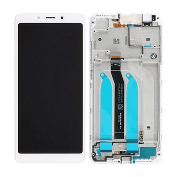 Picture of Original LCD Complete and Frame for Xiaomi Redmi 6 / 6A  560410028033 - Color: White