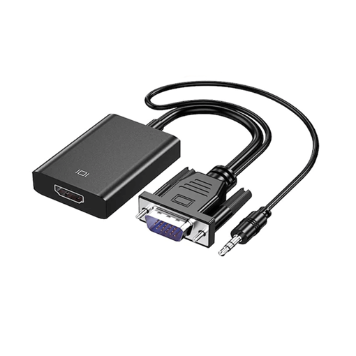 Καλώδιο Σύνδεσης Οθόνης Monitor VGA σε HDMI - Χρώμα: Μαύρο